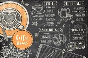 Картина върху стъкло 70x50 cm Coffee House - Wallity