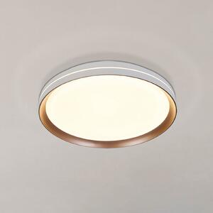 Searchlight LED таванна лампа „Saucer“, бяла/бежова, Ø 39 см, желязо/акрил, Затъмняване, Бял, Дневна/трапезария, Метал, Модерен