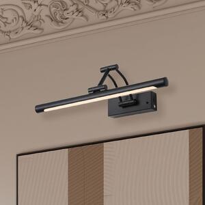 Searchlight LED стенна лампа с акумулатор Herron, матово черно, ширина 43 см, CCT, Затъмняване, Черен, Дневна/трапезария, Метал, Модерен, Стенна розетка отдолу