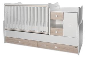 LORELLI Classic Трансформиращо се легло-люлка 190/72 см. MINI MAX БЯЛО/СВЕТЪЛ ДЪБ