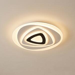 Lindby LED плафон Rebeka, Ø 70 cm, CCT, дистанционно управление, Затъмняване, Бял, Дневна/трапезария, Пластмаса, Модерен