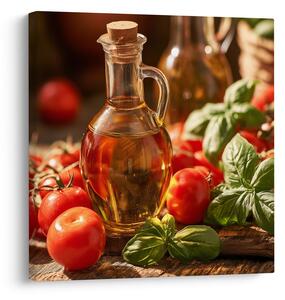 Картина на платно – Средиземноморски вкусове с домати и босилек