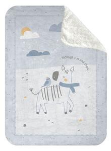 KIKKA BOO Меко зимно одеяло с шерпа 80/110 см. STRIPY FRIENDS СИН