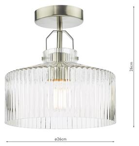Där Lighting LEN4846 - Повърхностно монтиран полилей LENKA 1xE27/60W/230V матов хром
