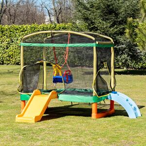 CHIPOLINO Батут 200 см. PLAYGROUND с пързалка ЗЕЛЕН