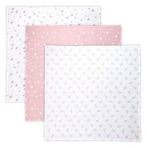LORELLI Classic Памучна пелена 3 бр. 80/80 см. MELLOW ROSE MIX