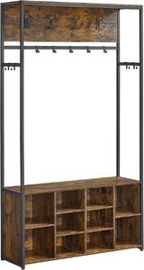 Кафява закачалка Vasagle 100x32x180 cm