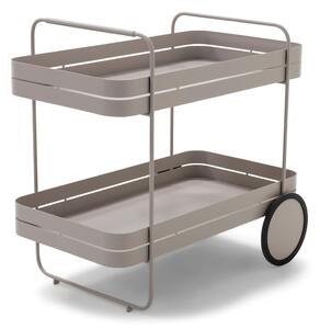 Метална маса за сервиране на колелца 74x42 cm Gin & Trolley – Spinder Design