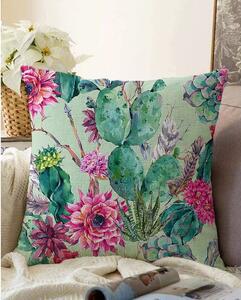 Зелена калъфка за възглавница със смес от памук Cactus, 55 x 55 cm - Minimalist Cushion Covers