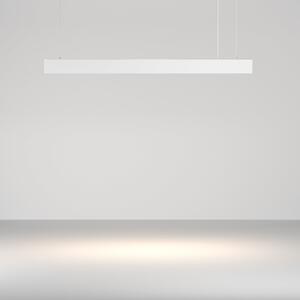 Maytoni LED висяща лампа Basis, бяла, CCT, дължина 112,5 cm, Затъмняване, Бял, Дневна/трапезария, Алуминий, Модерен