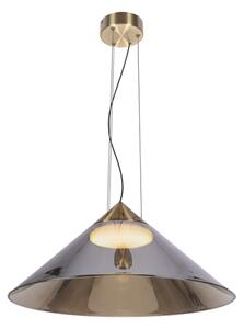 Полилей на кабел PRESTO 1xGX53/10W/230V Ø 50 см златен/димчато сив