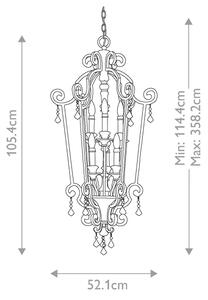 Quoizel QZ-MARQUETTE6-B - Полилей с верига MARQUETTE 6xE14/60W/230V бронзов