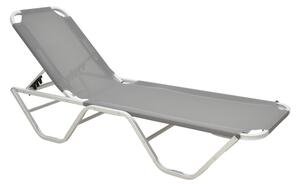 Шезлонг, Dessie, тъмносив, 59.5x193x29.5 см
