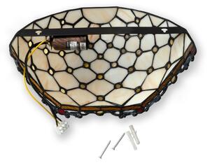 Brilagi - Tiffany витражно стенно осветително тяло, цвят слонова кост, 1xE14/40W/230V