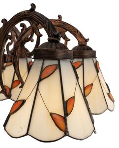 Brilagi - Витражен плафонен полилей в стил Тифани FOLIA 6xE27/60W/230V, диаметър 60 см