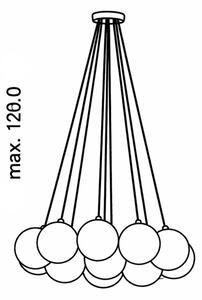 Brilagi - Полилей на кабел GLOBE 15xE14/15W/230V бял