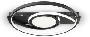 Brilagi - Димируемо LED таванно осветително тяло TWIRL LED/38W/230V черно + дистанционно управление