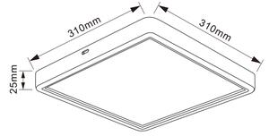Brilagi - LED димируемо таванно осветително тяло ESTELA SQUARE LED/36W/230V 31x31 cm бяло+ДУ