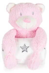 CANGAROO Одеяло с играчка RORY BEAR РОЗОВО