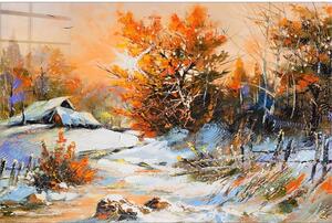 Картина върху стъкло 70x50 cm Winter - Wallity