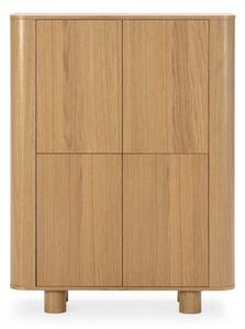 Шкафче от декор от дъб в естествен цвят 100x133x40 cm Padoc – MOME