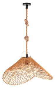 Таванна лампа КГ11925.01 въже и естествен ратан Φ58.5X131Hcm