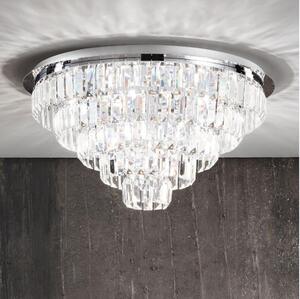 Ondaluce - Кристално таванно осветително тяло CASTLE 12xG9/7W/230V Ø60 см лъскав хром