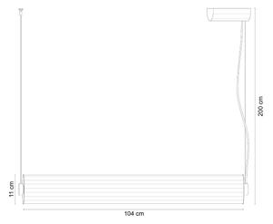 Zuma Line 1232 - димируем LED полилей на кабел COMO LED/39W/230V 2700-6500K златист + дистанционно управление