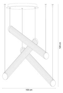 Zuma Line 1238 - LED полилей на кабел с димер COMO LED/64W/230V 2700-6500K черен + дистанционно управление
