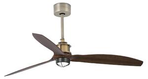 FARO 33398WT1N-LED вентилатор с димер JUST FAN M 16W/230V диаметър 128 cm кафяв/месинг WT + дистанционно управление