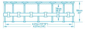 Басейн с метална конструкция Bestway Steel Pro - 4.27м., сглобяем, с филтърна помпа