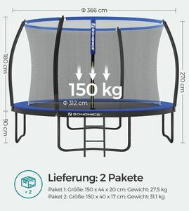 Батут SONGMICS 366 см - 2 цвята