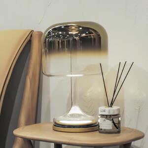 Maytoni LED настолна лампа Spirito, злато, стъкло, височина 42 cm, Злато / месинг, Дневна/трапезария, Стъкло