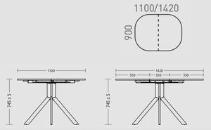 Разтегателна маса Argon Loft - 13 цвята