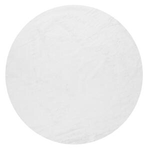 Бял кръгъл килим подходящ за пране ø 100 cm Pelush White – Mila Home