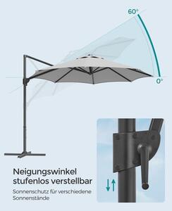 SONGMICS конзолен чадър UPF 50+ - Сив