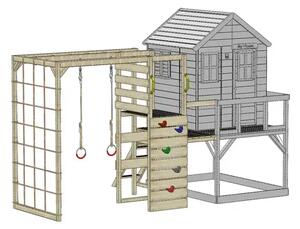 Къща за игра Мy Lodge с платформа, фитнес/гимнастика и една люлка - 3 цвята