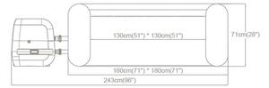 Джакузи надуваемо 180х180х71см, Hawaii Hydrojet Pro