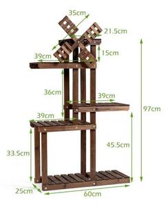 Цветарник с 5 рафта - Вятърна мелница