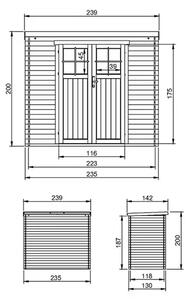 Барака с брава и под - 235 х 130 см – 3 м2