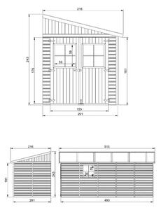 Барака - 201 x 493 см – 10 м2