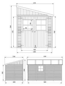 Барака - 205 x 395 см – 8 m2