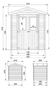 Барака - 200 x 200 см – 4 м2