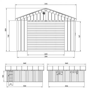 LP® SmartSide® панелен гараж – 354 x 604 см – 21 м2