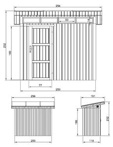 LP® SmartSide® панелен навес – 118 x 250 см – 3 м2