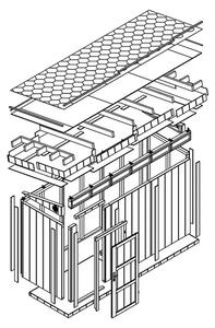 LP® SmartSide® панелен навес с под– 118 x 368 см – 4 м2