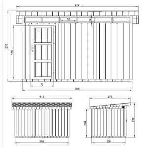 LP® SmartSide® панелен навес – 236 x 368 см – 9 м2