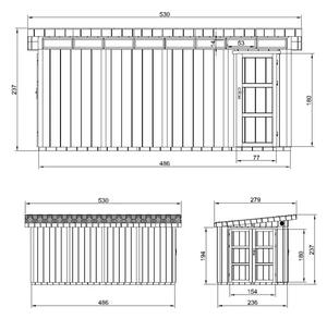 LP® SmartSide® панелен навес – 236 x 486 см – 12 см2