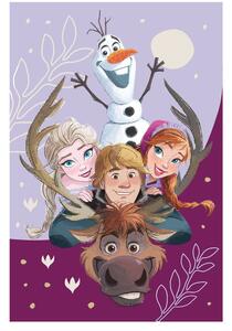 Лилаво детско одеяло от микроплюш 100x150 cm Frozen Family - Jerry Fabrics