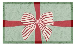 Изтривалка с коледен мотив от рециклирана пластмаса 40x70 cm Red & White Stripe Bow – Artsy Doormats